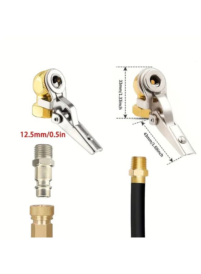 Heavy Duty Tire Inflator With Locking Quick Connect And Gauge Nozzle 1pc - Image 2